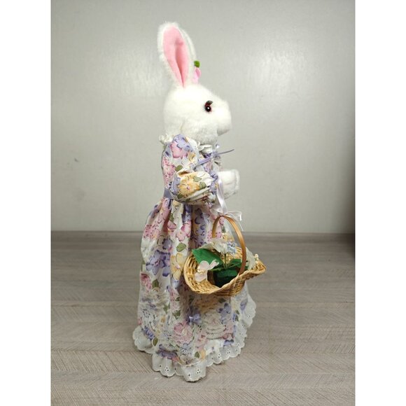 Vintage Telco Motion-ettes Easter Rabbit Mrs Bunny Display Figure With Basket - Picture 7 of 11